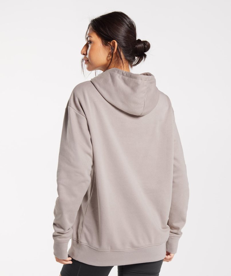 Women's Gymshark Training Oversized Hoodie Grey | NZ 1QUMLB